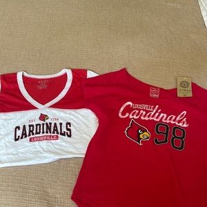 2 new (only 1 has tags) university of Louisville tshirts